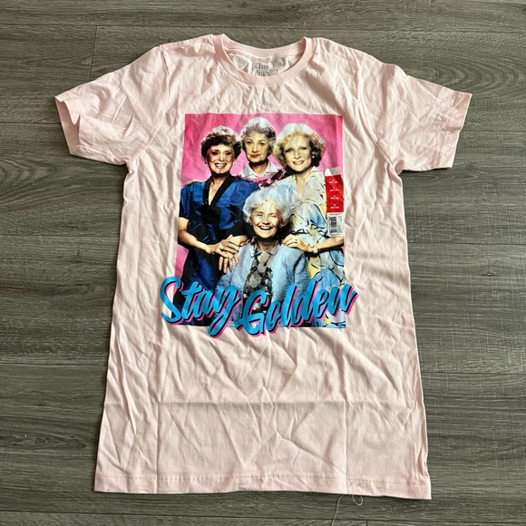 The Golden Girls Tops - The Golden Girls TV Show ABC Stay Golden Tee Shirt Size Small 34/36 Pink